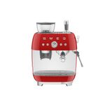 SMEG 50'S Style Kırmızı Öğütücülü Espresso Kahve Makinesi
