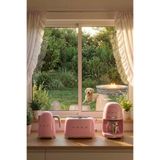 SMEG 50'S Style Retro Pembe Kettle 1x2 Ekmek Kızartma Makinesi Ve Filtre Kahve Makine Seti