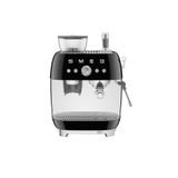 SMEG 50'S Style Siyah Öğütücülü Espresso Kahve Makinesi