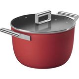 Smeg CKFC2411RDM Kırmızı 24 cm 4.5 mm 4.6 lt Cam Kapak Tencere