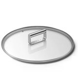 Smeg, Ckfl2801, Düz Temperli Cam Kapak, Çap 28 Cm, Paslanmaz Çelik Sap, Buhar Çıkışı, Tencere Ürünleriyle Uyumlu, 29,5 X 29,5 X 5,7 Cm