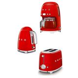 Smeg Kettle + Ekmek Kızartma + Filtre Kahve Seti Kırmızı