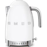 Smeg KLF04WHEU Beyaz Isı Ayarlı Elektrikli Su Isıtıcısı – Şık Tasarım, Hassas Sıcaklık Kontrolü ve 1,7 L Kapasite