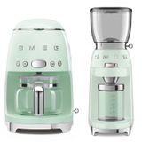 Smeg Pastel Yeşil Filtre Kahve Makinesi ve Kahve Öğütme Makinası Seti