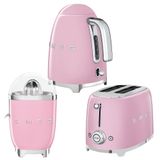 Smeg Pembe Kettle - 1x2 Kapasiteli Ekmek Kızartma Makinesi ve Narenciye Sıkacağı Seti