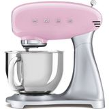 SMEG SMF02PKEU Pembe Hamur Karıştırma Makinesi 800 W 4,8 lt Kapasite Parlak Paslanmaz Çelik Kase