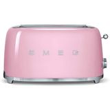 Smeg TSF02PKEU Pembe 1500 W 6 Programlı 4 Dilim Hazneli Ekmek Kızartma Makinesi
