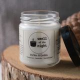 Smell of the Night En verimli kavanoz soya mumu, tertemiz yanar, Kokulu soya mumu,%100 El Yapımı mum, Doğal, Sağlıklı, Mandalina,Kahve,Sandal Ağacı kokulu (SS No:3 Muspell)