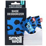 SmellWell Active Leopard Blue | Ayakkabı Koku Giderici | Nem Emici & Doğal Ferahlatıcı | Spor Ayakkabı, Çekmece, Spor Çantası için Etkili Koku Önleyici | Bambu Aktif Karbon Nem Emici Yastıkçık