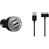 SMG-482 2A Samsung Tabletler Iki USB Araç Şarj Cihazı + Kablosu