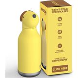 Smiggle Asobu Bestie Dog Bottle – Çocuklar Için Köpek Figürlü Izoleli Paslanmaz Çelik Su Şişesi - Sarı