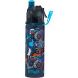 Smiggle - Energize Araba Temalı Su Püskürtmeli Çelik Matara 500 ml - Çok Renkli