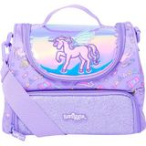 Smiggle Lila Unicorn Desenli Çift Katlı Askılı Beslenme Çantası 7 lt Suya Dayanıklı - Pembe