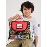 Smiggle Marvel Lisanslı Büyük Boy Çift Bölmeli Beslenme Çantası – Omuz Askılı, Siyah - Siyah1