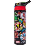 Smiggle Smıggle Marvel Lisanslı Isı Yalıtımlı Paslanmaz Çelik Çocuk Suluk – Flip Kapaklı, 520 Ml, Siyah