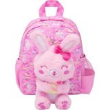 Smiggle Tavşan Figürlü Çıkarılabilir Peluş Oyuncaklı Kreş Boy Sırt Çantası - 1 Adet