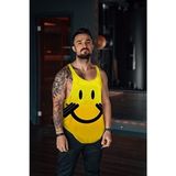Smıle Gym Fitness Tank Top Sporcu Atleti - Sarı