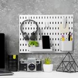 Smile Sepet Çok Amaçlı Beyaz Pano Organizatör Set 1 (28 cm x 40 cm) Dübelli Parçalarla Düzenleme - 1BW-Beyaz