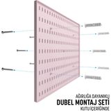 Smile Sepet Çok Amaçlı Pano Organizatör Set 3 (52X36CM) Yapışkanlı -Pembe - Aksesuarlar Beyaz