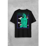 Smile Skull Urban Wear Street Culture Kuru Kafa Y2K Sırt Ön Baskılı Oversize Tişört Unisex T-Shirt