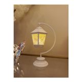 Smilechild 19 CM Led Aydınlatmalı Dekoratif Fener Mumluk Dekorasyon beyaz PLASTİKTİR 1 ADET LED MUM DAHİLDİR