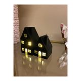 smilechild 6,5-9 CM PLASTİKTİR Yılbaşı Süsü Led Mumlu 2 li Siyah Ev Dekorasyon 2 LED MUM DAHİLDİR