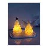 smilechild Ledli Yılbaşı Ağacı ve Melek 2 Li Set 10-12 Cm [2 Adet Led Mum Dahildir]