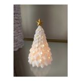Smilechild PLASTİKTİR Led Mumlu Yılbaşı Ağacı Sarı Yıldızlı 11 cm LED MUM DAHİLDİR