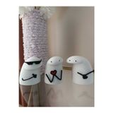 Smilechild Sevimli Florks Figürler 3 lü set 8 CM SEVGİLİLER GÜNÜ YILBAŞI HEDİYESİ