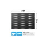 SMİLESEPET Çok Amaçlı Organizatör Pano (TEK PARÇA) Dubelli 40 Cm X 28 Cm Siyah