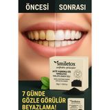 Smiletox Aktif Karbonlu Diş Beyazlatıcı Toz 50G Nane Şekeri Aromalı SLS İçermez Doğal Beyazlatma