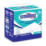 Smilling Ped 60x90 Cm Kedi Köpek Çiş Pedi 30 Adet ( 39-40 Gr) (SÜPER EMİCİ DOKU) - Açık Mavi