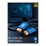 Smith 8k 1.5 metre Hdmı Hdmi Kablosu 2.1v Kablosu Ultra Premium Hdtv 8k 60hz 4k 120hz 7680p Yüksek Hızlı