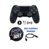 Smith Siyah Doubleshock Ps 4 Kablosuz Joystick Tablet Telefon Pc Uyumlu Titreşimli Oyun Kolu 1 Adet