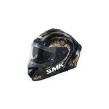 Smk Typhoon Reptile Siyah-Gold Dragon Kapalı Kask (Güneş Vizörlü) - Parlak Siyah - Gold