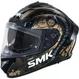 Smk Typhoon Reptile Siyah-Gold Dragon Kapalı Kask (Güneş Vizörlü)