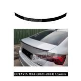 SML Dizayn 2021-2022-2023-2024 Octavia Mk4 Bagaj Üstü Spoiler Spoyler Çıta Plastik Parlak Siyah