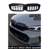 SML Dizayn 2022-2023-2024-2025 Bmw G20 Lci Ön Panjur Böbrek Parlak Siyah Plastik
