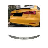 SML Dizayn Audi A3 Sedan (2013-2019) Voltex Spoiler BOYASIZ (Plastik) A3 Bagaj-Üstü Spoiler-Spoyler-Çıta-Kanat