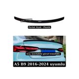 SML Dizayn Audi A5 B9 Spoiler 2016-2024 Parlak Siyah Plastik A5 Bagaj-üstü-Spoyler-Spoylır-Çıta