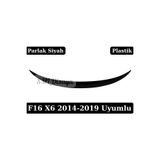 SML Dizayn BMW X6 F16 Uyumlu Bagaj Üstü Spoiler - Parlak Siyah Piano Black M Stil Plastik (2014-2019)