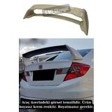 SML Dizayn Civic Fb7 Type R Yüksek Spoiler Spoyler 4 Parça Boyasız Plastik 122 cm üzeri Sedan Bagaja uyumlu