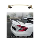 SML Dizayn Civic Fc5 Typer Yüksek Spoiler Spoyler Kanat Boyasız 2016-2021 Plastik 3 Parça