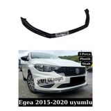 SML Dizayn Fiat Egea Ön Lip Ek Karlık 2015-2020 Siyah Plastik Egea Ön-Tampon-Karlık-Lip-Ek