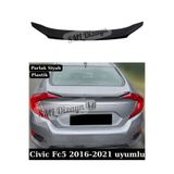 SML Dizayn Honda Civic Fc5 Spoiler 2016-2021 Parlak Siyah Civic Fc5 Bagaj-Üstü-Spoyler-Spoylır-Çıta