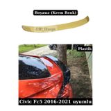 SML Dizayn Honda Civic Fc5 Turbo Spoiler Spoyler 2016-2021 Boyasız Plastik