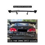 SML Dizayn Honda Civic Fd6 Yüksek Spoiler GT Spoyler Kanat Parlak Siyah Plastik 2006-2011