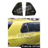 SML Dizayn Volkswagen Golf 8 Kelebek Cam Vizörü Kaplama 2021-2024 Parlak Siyah
