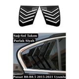 SML Dizayn Volkswagen Passat B8-B8.5 (2015-2021) Kelebek Cam Vizörü - Parlak Siyah Yan Cam Aksesuar