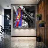 SML Tablo Lionel Messi Barcelona Forması Futbolcu Goat Kanvas Tablo - 60 X 60